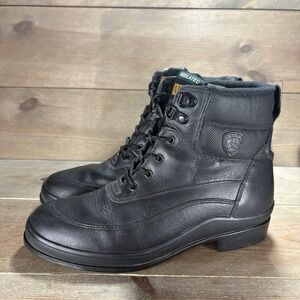 ariat kids youth size 4 shoes black leather insulated frostbiter riding boots